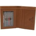 thumbnail image 1 of Marshal Slim Bifold Front Pocket Wallet 2 ID Window Credit Card Holder Genuine Leather RFID Blocking Tan, 1 of 9