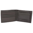 thumbnail image 1 of Marshal Soft Leather Kids Slim Thin Coin Pouch Bifold Wallet Brown, 1 of 7