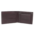 thumbnail image 1 of Marshal Soft Leather Kids Slim Thin Coin Pouch Bifold Wallet Burgundy, 1 of 7