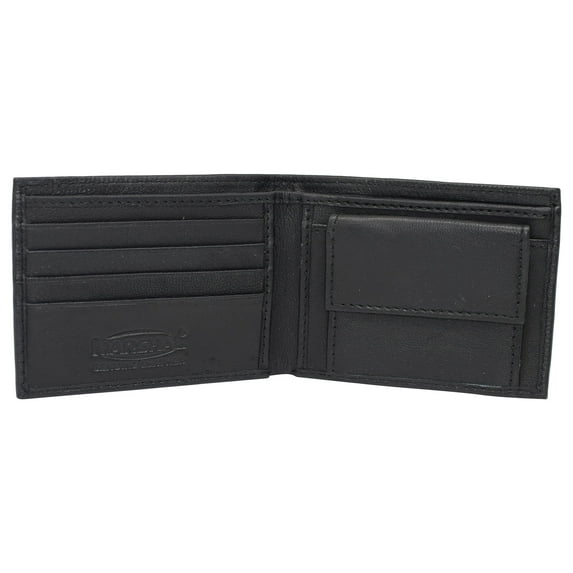 Marshal Soft Leather Kids Slim Thin Coin Pouch Bifold Wallet Navy Blue