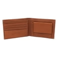 thumbnail image 1 of Marshal Soft Leather Kids Slim Thin Coin Pouch Bifold Wallet Tan, 1 of 7