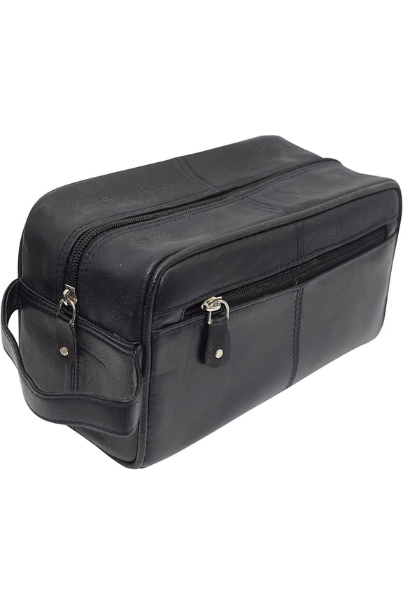 Travel Toiletry Bag Genuine Leather Dopp Kit Travel Organizer For Men Women Small