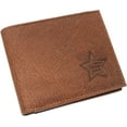 thumbnail image 1 of Marshal USA Star RFID Blocking Real Leather Bifold Trifold Wallet for Men Bifold, 1 of 7