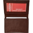 thumbnail image 1 of Marshal Wallet Genuine Leather Thin Business Card Case Minimalist Wallet Brown, 1 of 3