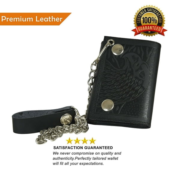 Marshal Wallet Unisex Trifold Wallet, Black