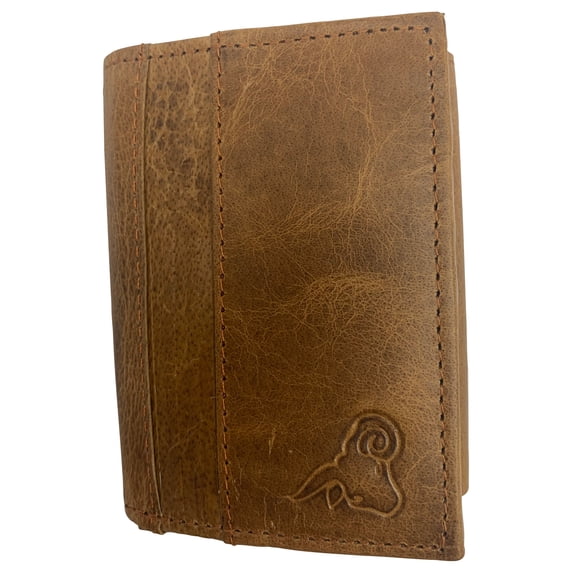 Marshal Wallet Unisex Trifold Wallet, Light Brown