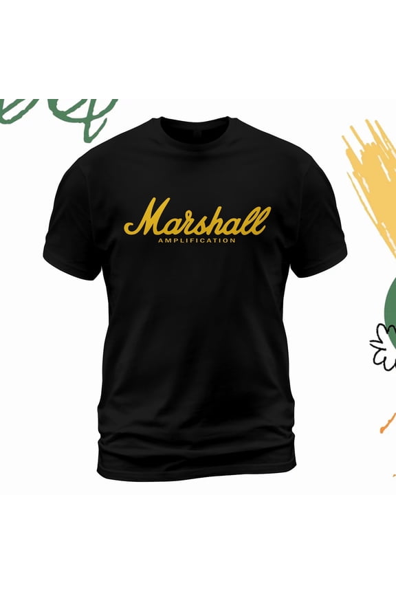 Marshall Amplification Guitar Logo T-Shirt Size S-5XL Made in USA
