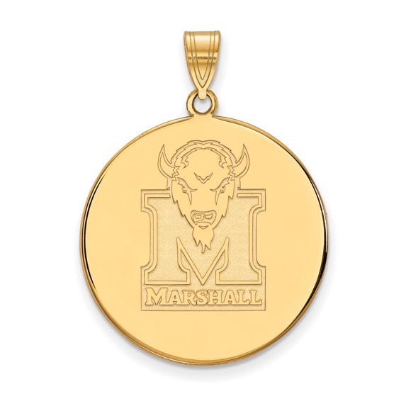 Marshall Extra Large (1 Inch) Disc Pendant (10k Yellow Gold)