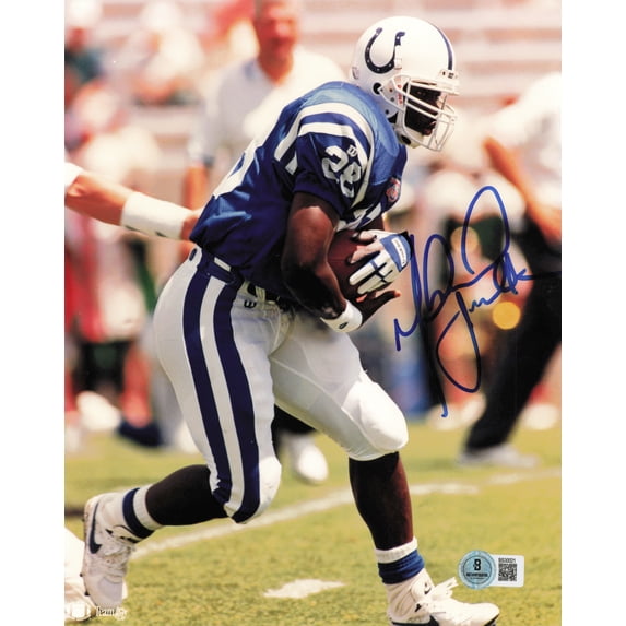 Marshall Faulk Autographed 8x10 Photo Indianapolis Colts Beckett BAS QR #BS32021