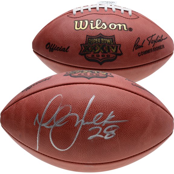 Marshall Faulk St. Louis Rams Autographed Super Bowl XXXIV Pro Football