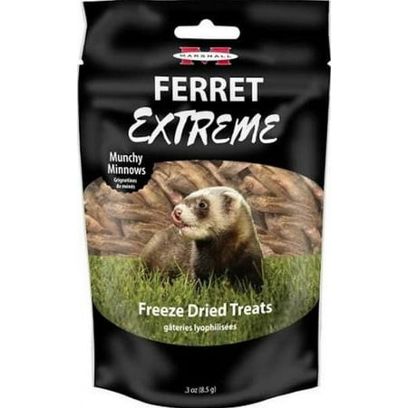 Marshall Ferret Extreme Munchy Minnows Freeze Dried Ferret Treat [Small Pet, Small Pet Treats] .3 oz