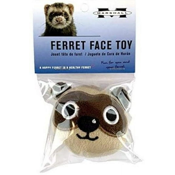 Marshall Ferret Face Plush Toy [Small Pet, Toys & Play Products] 1 count