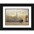 thumbnail image 1 of Marshall, Herbert Menzies 18x14 Black Ornate Wood Framed with Double Matting Museum Art Print Titled - Whitehall, 1 of 4