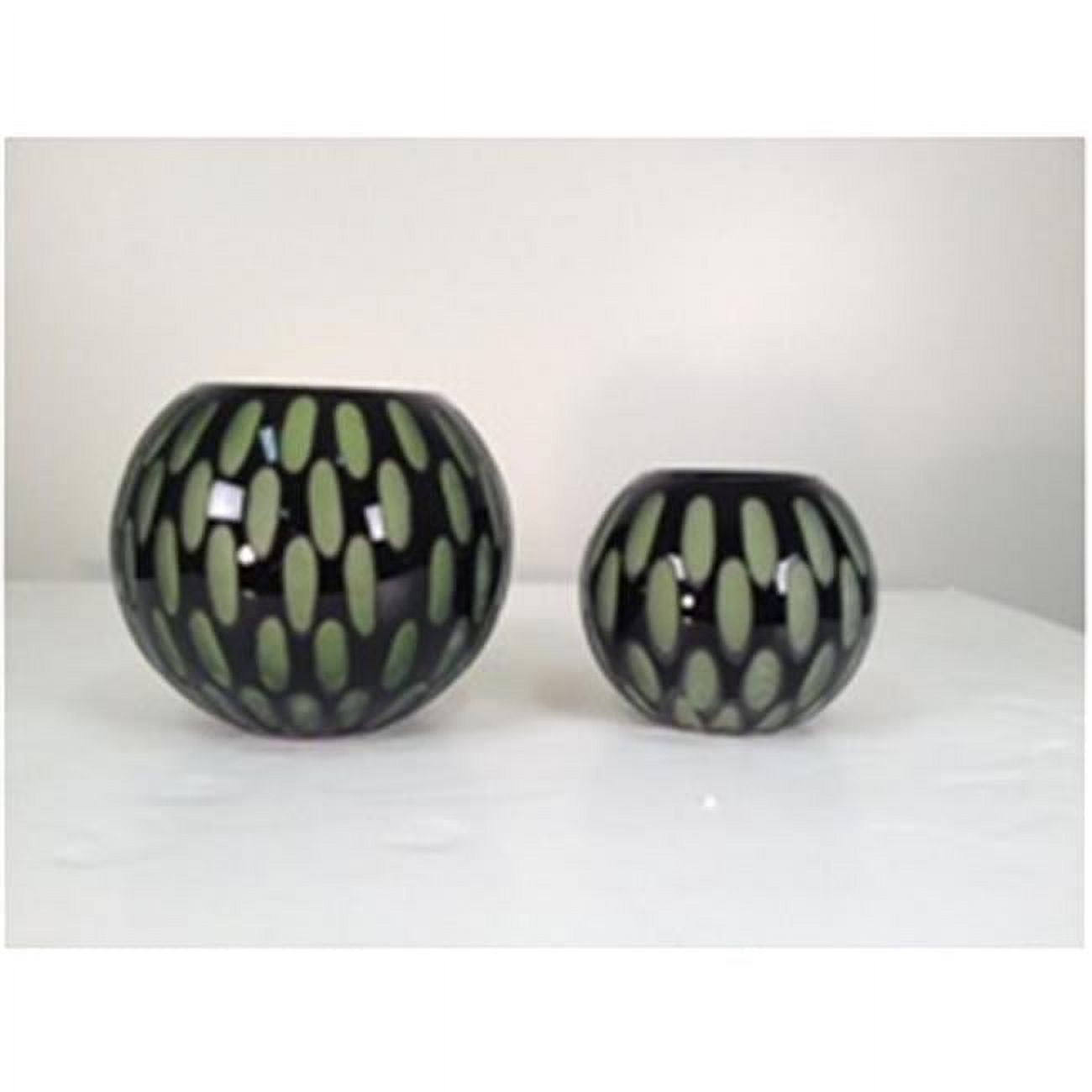 Marshall Home CR9083GL Retro Round Green Vase Large