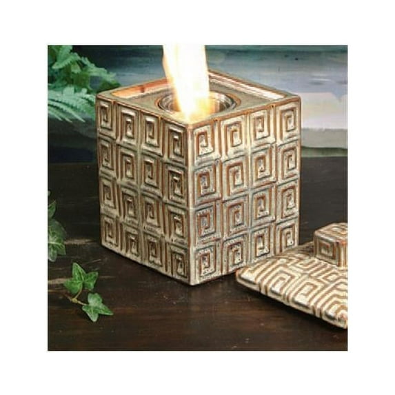 Marshall Home MBL-65-2-1750N 6.25 W x 6.25 D x 9 H In.- Maze Ceramic Firepot