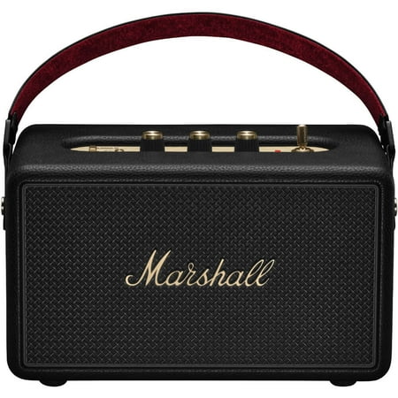 Marshall - Kilburn III Portable Bluetooth Speaker with Bass / Treble / Volume Controls and 3.5 mm Auxiliary Input - Black/Brass