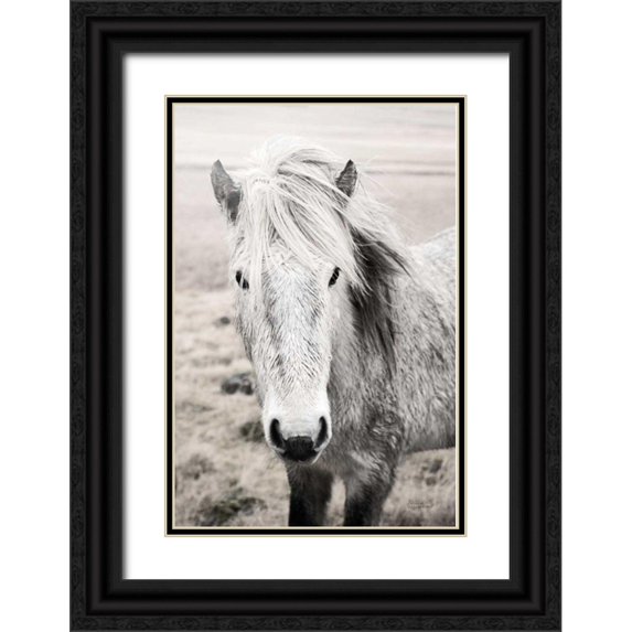 Marshall, Laura 11x14 Black Ornate Wood Framed with Double Matting Museum Art Print Titled - Heida II BW