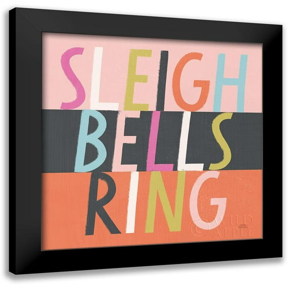 Marshall, Laura 12x12 Black Modern Framed Museum Art Print Titled - Bright Christmas Wishes II