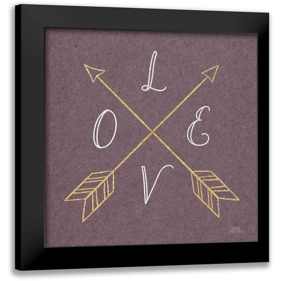 Marshall, Laura 12x12 Black Modern Framed Museum Art Print Titled - Lovestruck II Sq