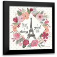thumbnail image 1 of Marshall, Laura 12x12 Black Modern Framed Museum Art Print Titled - Paris is Blooming IV, 1 of 5