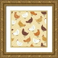 thumbnail image 1 of Marshall, Laura 12x12 Gold Ornate Wood Framed with Double Matting Museum Art Print Titled - Harvest Village Pattern VI, 1 of 4
