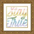 thumbnail image 1 of Marshall, Laura 12x12 Gold Ornate Wood Framed with Double Matting Museum Art Print Titled - Positivity III Rainbow, 1 of 4