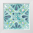 thumbnail image 1 of Marshall, Laura 12x12 White Modern Wood Framed Museum Art Print Titled - Garden Getaway Tile IX Teal, 1 of 4
