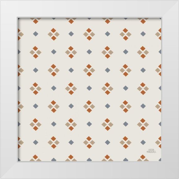 Marshall, Laura 12x12 White Modern Wood Framed Museum Art Print Titled - Gone Glamping Pattern VIIA