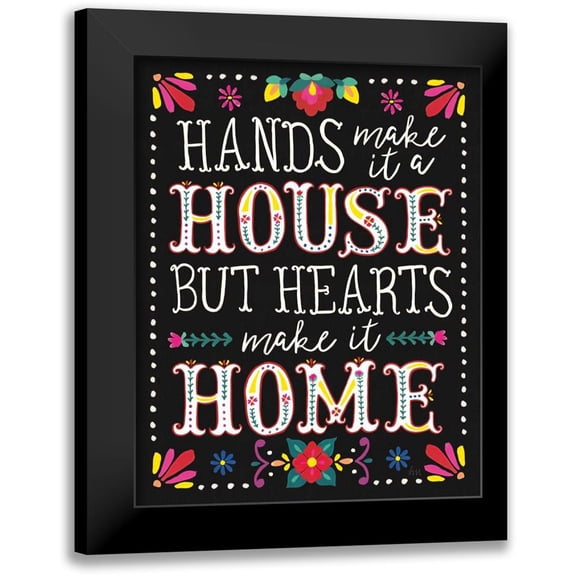 Marshall, Laura 12x14 Black Modern Framed Museum Art Print Titled - Floral Fiesta Inspiration II
