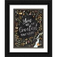 thumbnail image 1 of Marshall, Laura 12x14 Black Ornate Wood Framed with Double Matting Museum Art Print Titled - Woodland Whimsy IV Black, 1 of 4