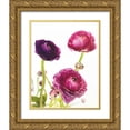 thumbnail image 1 of Marshall, Laura 12x14 Gold Ornate Wood Framed with Double Matting Museum Art Print Titled - Spring Ranunculus V, 1 of 4