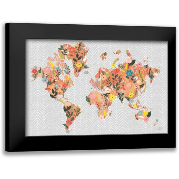 Marshall, Laura 14x11 Black Modern Framed Museum Art Print Titled - Wild Garden World Gray