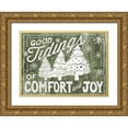thumbnail image 1 of Marshall, Laura 14x11 Gold Ornate Wood Framed with Double Matting Museum Art Print Titled - Rustic Holiday III, 1 of 4