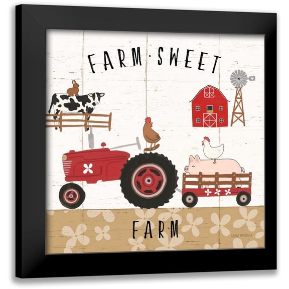 Marshall, Laura 15x15 Black Modern Framed Museum Art Print Titled - Country Roads V