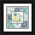 thumbnail image 1 of Marshall, Laura 15x15 Black Ornate Wood Framed with Double Matting Museum Art Print Titled - Garden Getaway Patchwork II, 1 of 4