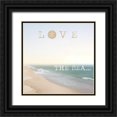 thumbnail image 1 of Marshall, Laura 15x15 Black Ornate Wood Framed with Double Matting Museum Art Print Titled - Love the Sea, 1 of 4