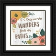 thumbnail image 1 of Marshall, Laura 15x15 Black Ornate Wood Framed with Double Matting Museum Art Print Titled - Wildflower Daydreams VI Spice on Shiplap, 1 of 4