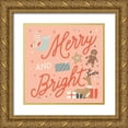 thumbnail image 1 of Marshall, Laura 15x15 Gold Ornate Wood Framed with Double Matting Museum Art Print Titled - Reindeer Holiday VI, 1 of 4