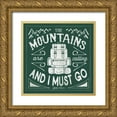 thumbnail image 1 of Marshall, Laura 15x15 Gold Ornate Wood Framed with Double Matting Museum Art Print Titled - The Great Outdoors IX Forest Green, 1 of 4