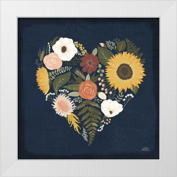 Marshall, Laura 15x15 White Modern Wood Framed Museum Art Print Titled - Autumn Romance IX