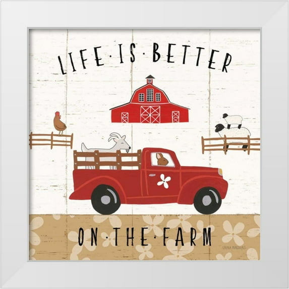 Marshall, Laura 15x15 White Modern Wood Framed Museum Art Print Titled - Country Roads IV