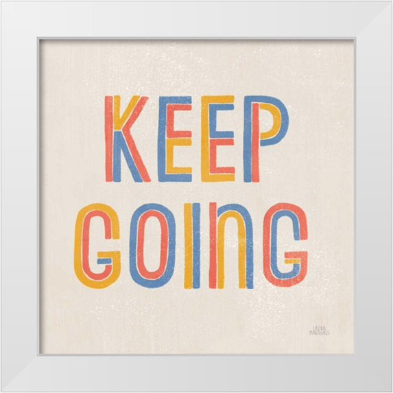 Marshall, Laura 15x15 White Modern Wood Framed Museum Art Print Titled - Retro Words II Hippiecurian