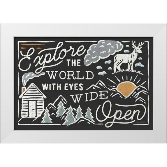 Marshall, Laura 18x13 White Modern Wood Framed Museum Art Print Titled - Adventurous IV Black - Horizontal