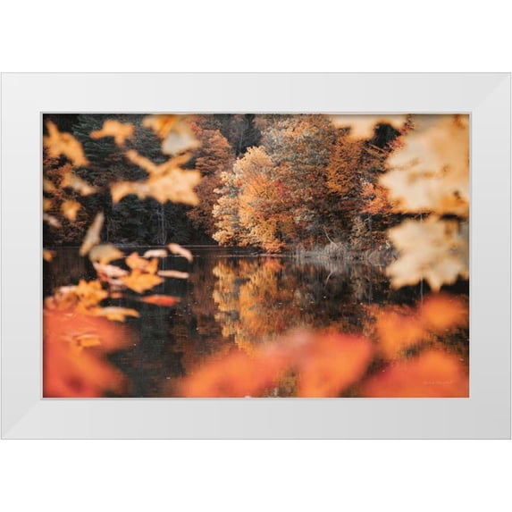 Marshall, Laura 18x13 White Modern Wood Framed Museum Art Print Titled - Autumn Reflections