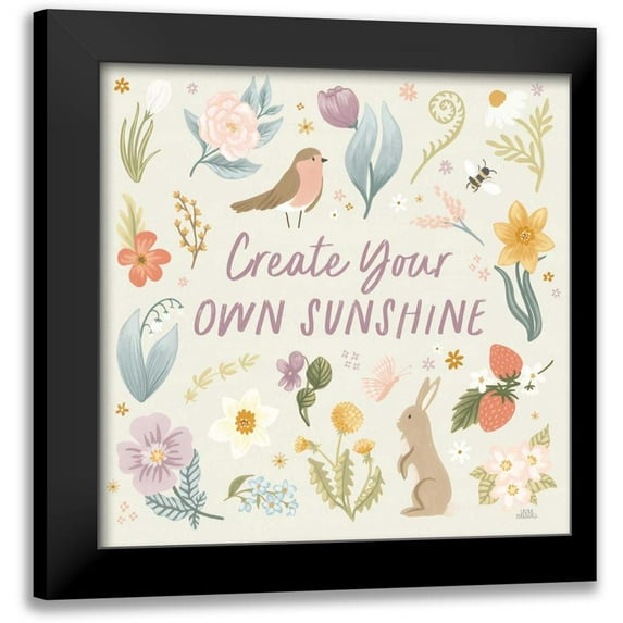 Marshall, Laura 20x20 Black Modern Framed Museum Art Print Titled - Spring Garden III