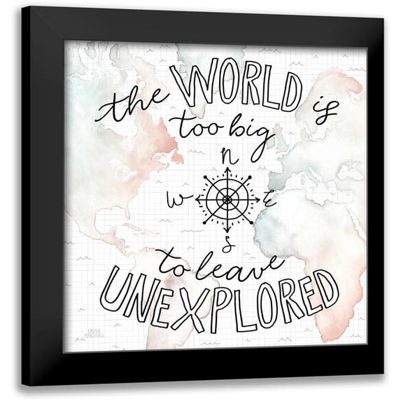 Marshall, Laura 20x20 Black Modern Framed Museum Art Print Titled - World Traveler II