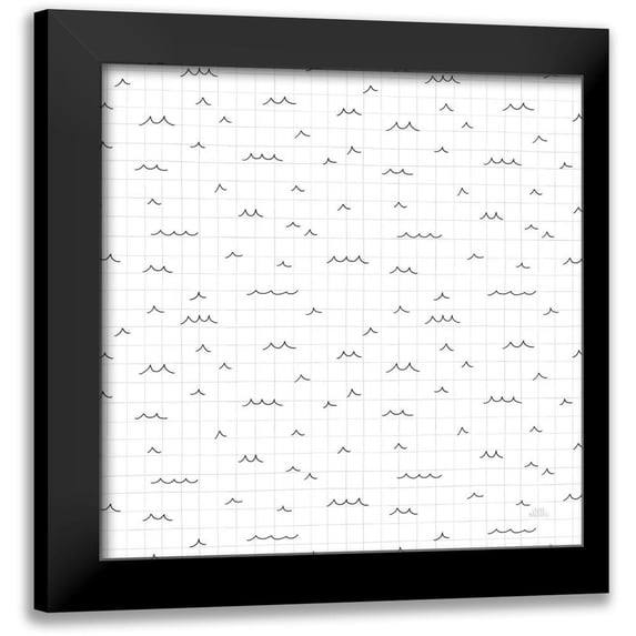 Marshall, Laura 20x20 Black Modern Framed Museum Art Print Titled - World Traveler Pattern XIVB