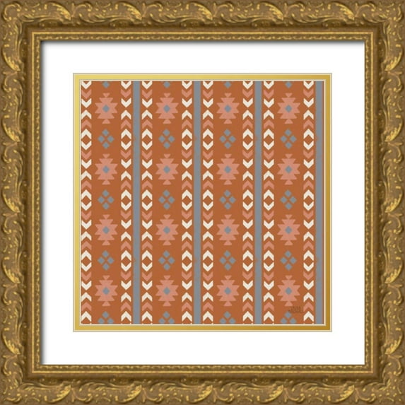 Marshall, Laura 20x20 Gold Ornate Wood Framed with Double Matting Museum Art Print Titled - Gone Glamping Pattern VB