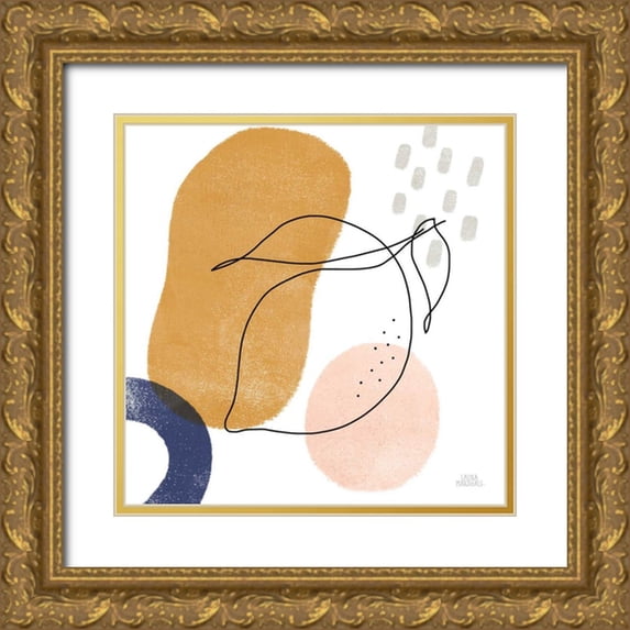 Marshall, Laura 20x20 Gold Ornate Wood Framed with Double Matting Museum Art Print Titled - Kitchen Table II