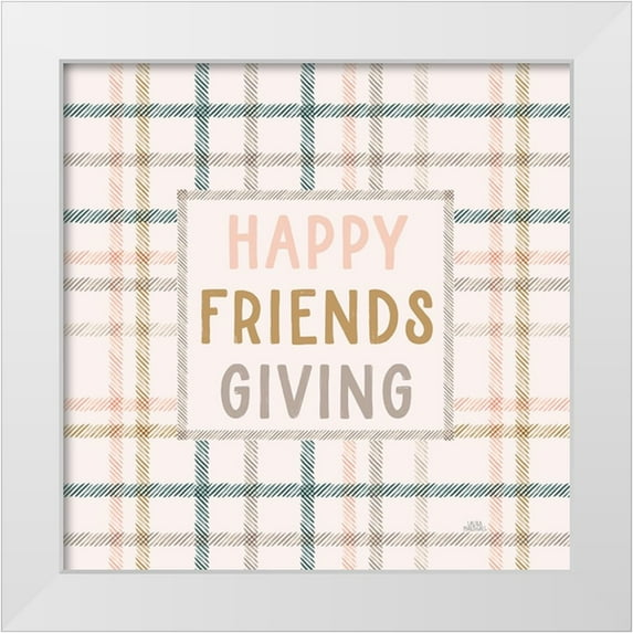 Marshall, Laura 20x20 White Modern Wood Framed Museum Art Print Titled - Festive Friendsgiving VI